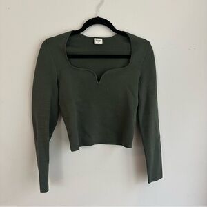 A&F Sweetheart Neckline Slim Longsleeve Sweater